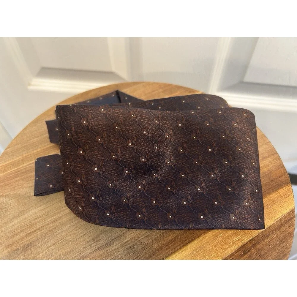 KAI LONG Men’s Necktie 100% Silk Handmade Red/Blue with Dots